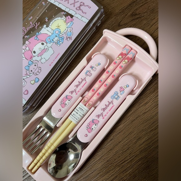 My Melody utensils+case - Picture 5 of 5